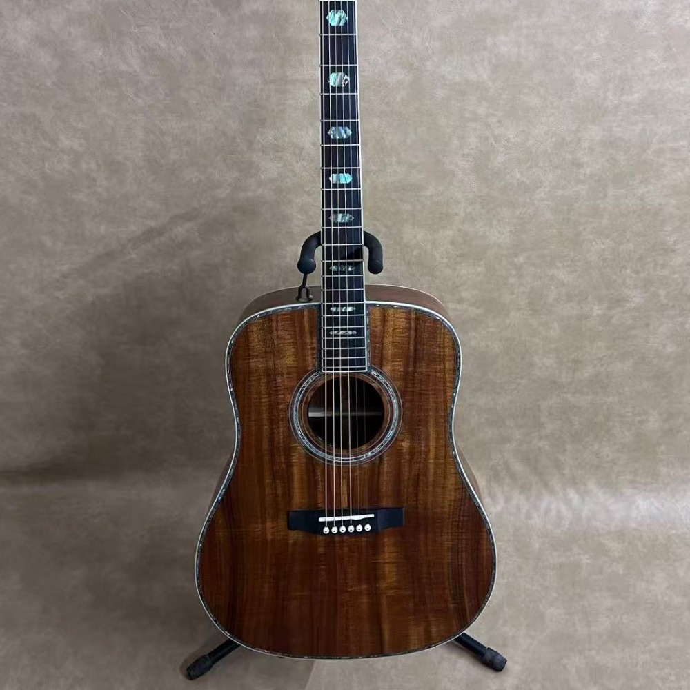 Acoustic Guitar Dreadnought - Kaplan Desenli Ceviz Kahverengi 41 İnç