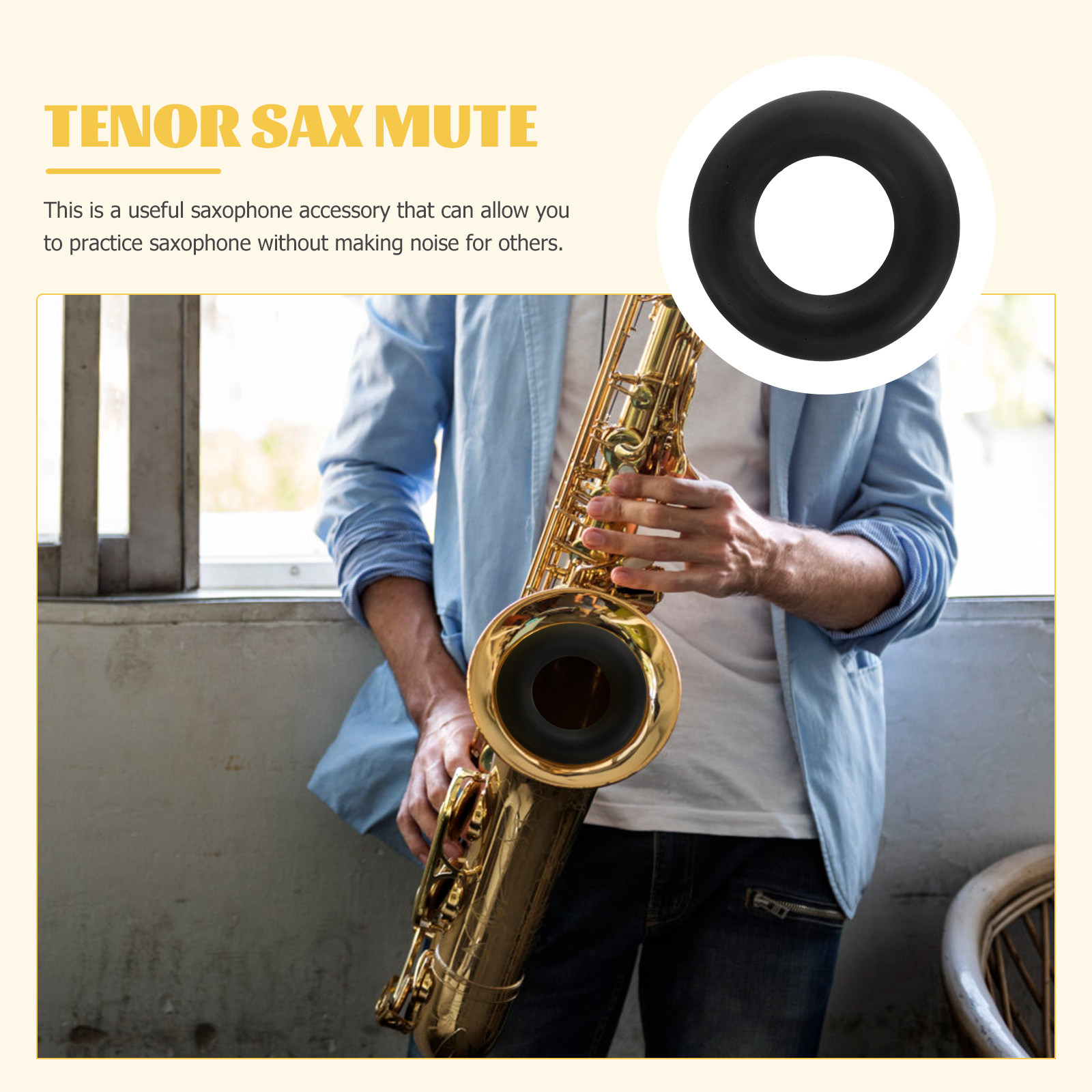 Musical Instrument Saxophone - Tenor Saksafon için Silikon Susturucu, Sessiz