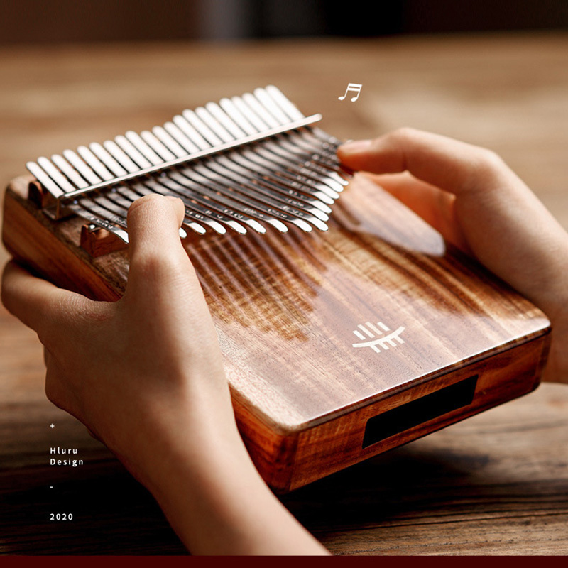 Musical Instrument Dulcimer - Hluru Kalimba delik 21 tuşları ile