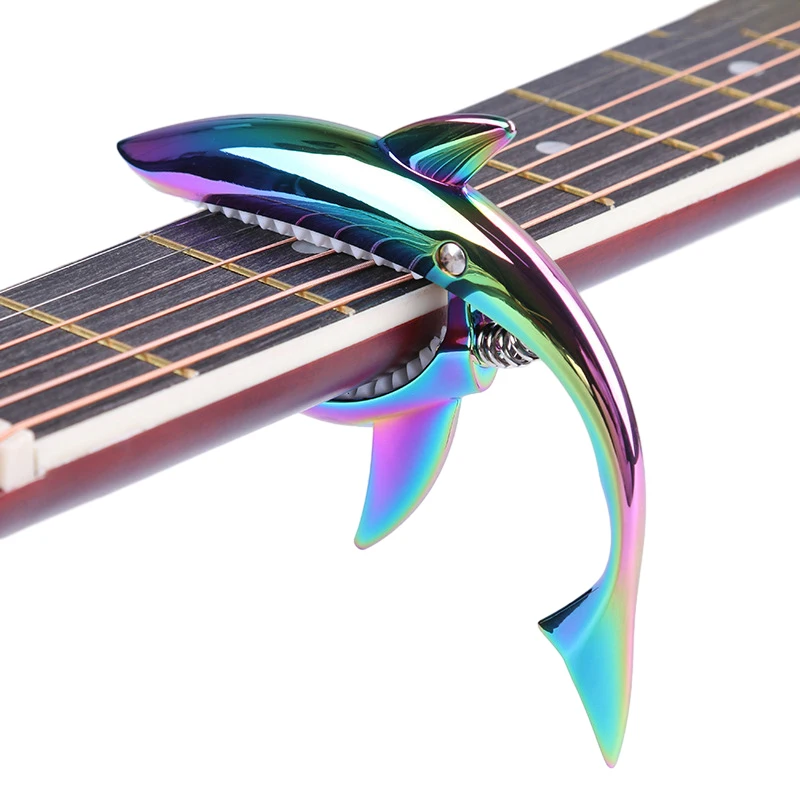 Acoustic Guitar Dreadnought - Metal Shark Gitar Capo Çinko Alaşımı,