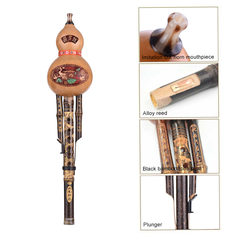 Çin el yapımı siyah bambu Hulu - Bagpipe Practice Chanter incelemesi ve fiyatı