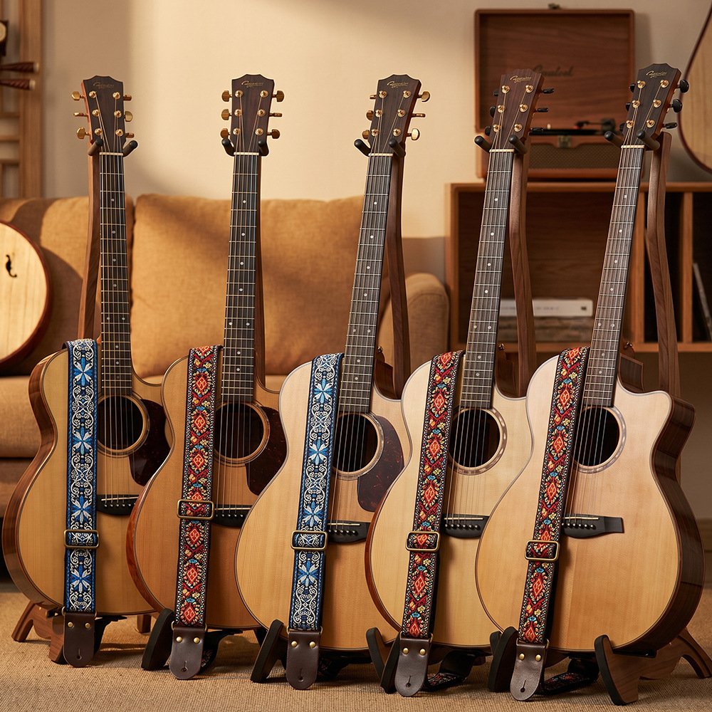 Nakışlı Baskılı Gitar Askısı V - Musical Instrument Dulcimer incelemesi ve fiyatı